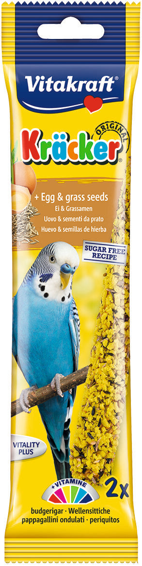 Vitakraft Budgie Kracker Egg & Grass Seeds 60g - Case of 7