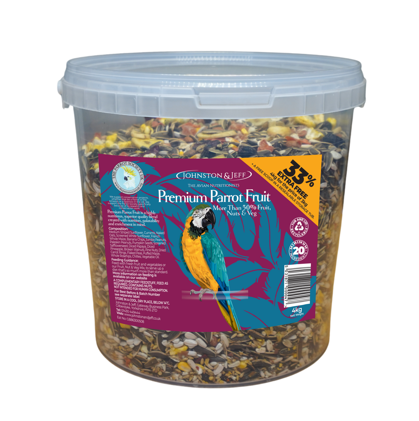 Johnston & Jeff Premium Parrot Fruit