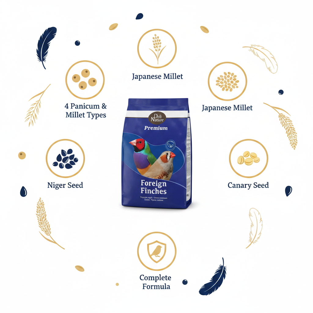 Deli Nature Premium Foreign Finches Infographic
