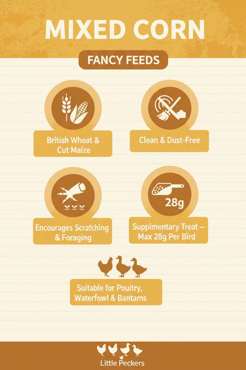 Fancy Feeds Mixed Corn Infographic