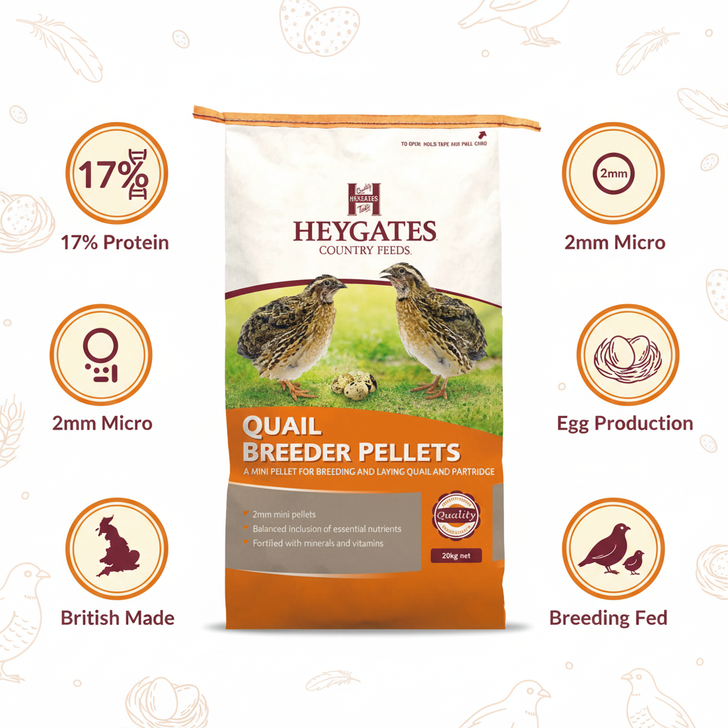 Heygates Quail Breeder Pellets Infographic