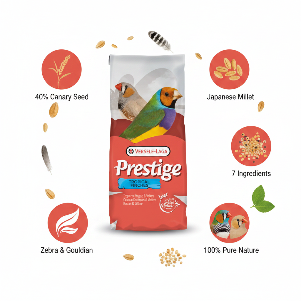 Versele-Laga Prestige Australian Waxbills Infographic