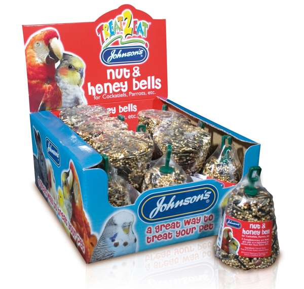 Johnson's Cockatiel & Parrot Nut & Honey Bell Case of 15