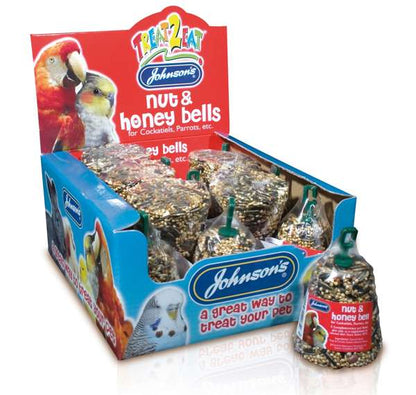 Johnson's Cockatiel & Parrot Nut & Honey Bell Case of 15