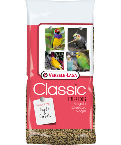 Bag of Versele-Laga Classic Birds bird food with images of birds on a white background