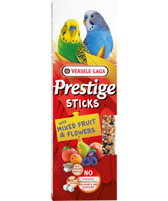Versele Laga Prestige Sticks Small Parakeet with Mixed Fruit & Flowers 60g - Case of 10