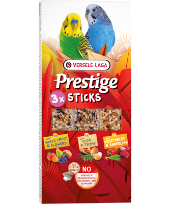 Versele Laga Prestige Sticks Small Parakeets Triple Variety 90g - Case of 10