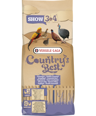 Bag of Versele-Laga Country's Best animal feed with illustrations of birds on a beige background