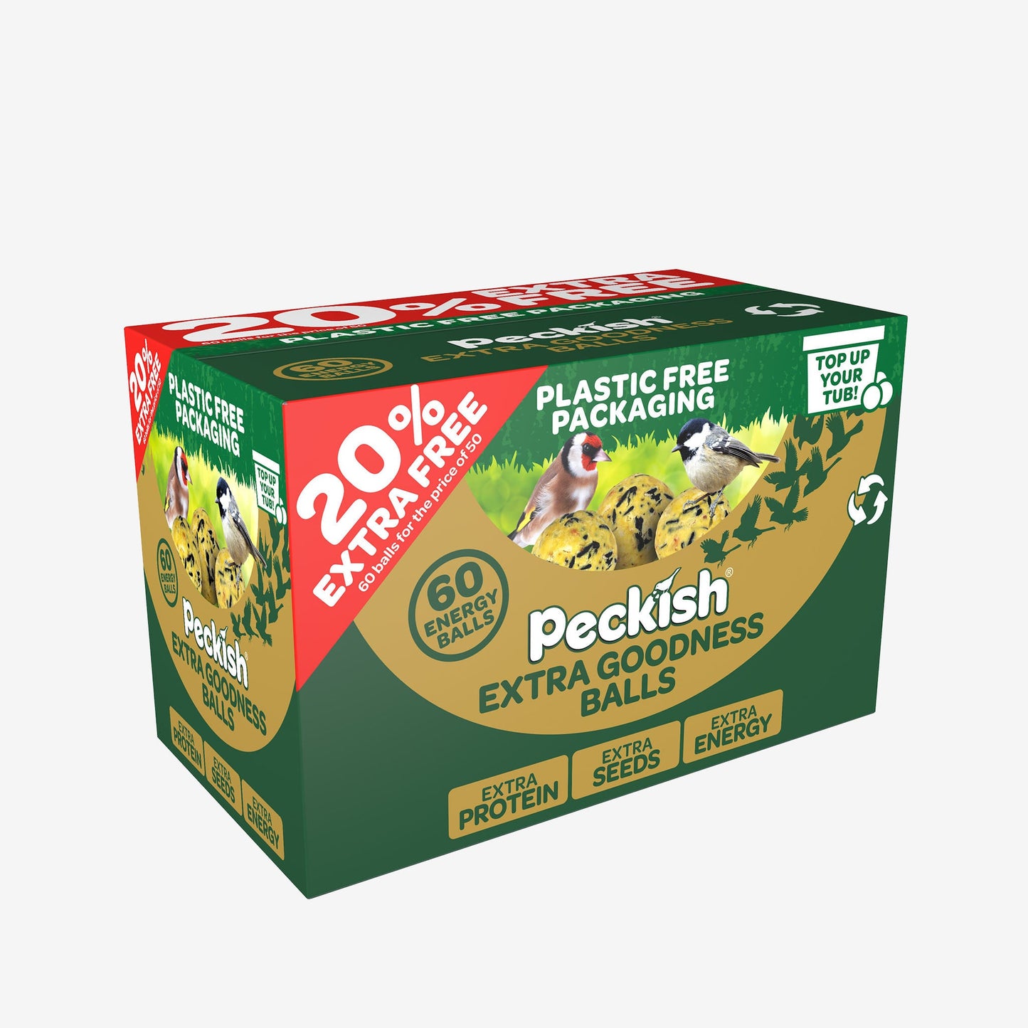 Peckish Extra Goodness Energy Balls 50 Box Plus 20% Extra Free