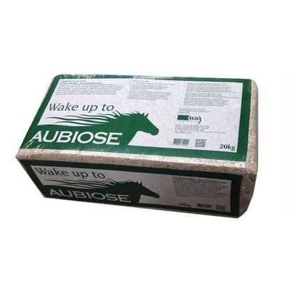 A 20kg of Aubiose featuring a green and white design with a horse silhouette logo.