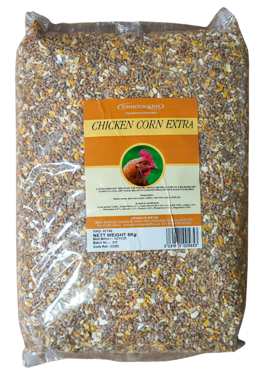 Johnston and Jeff Chicken Corn Extra 20kg - FREE P&P