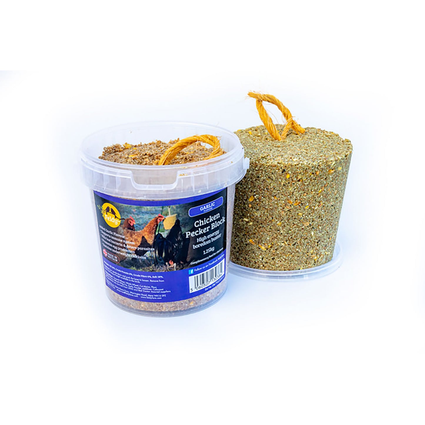 Feldy Chicken Pecker Block Garlic 1.25Kg
