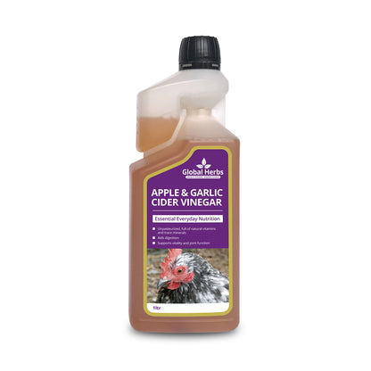 Global Herbs Poultry Apple & Garlic Cider Vinegar 1 Litre