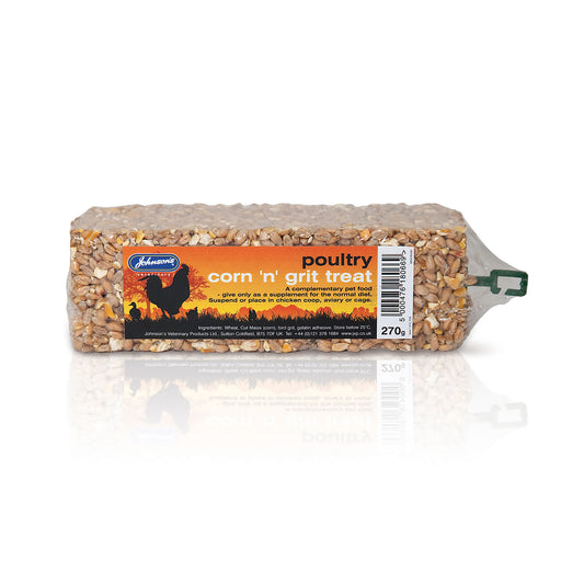 Johnson's Veterinary Poultry Corn 'n' Grit Treat 270g