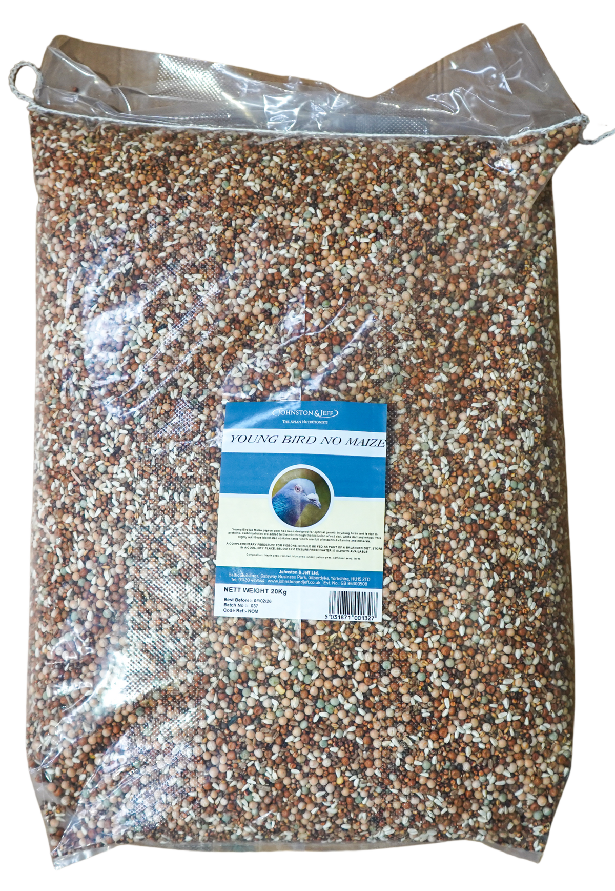 Johnston & Jeff Young Bird No Maize 20kg - Free P&P