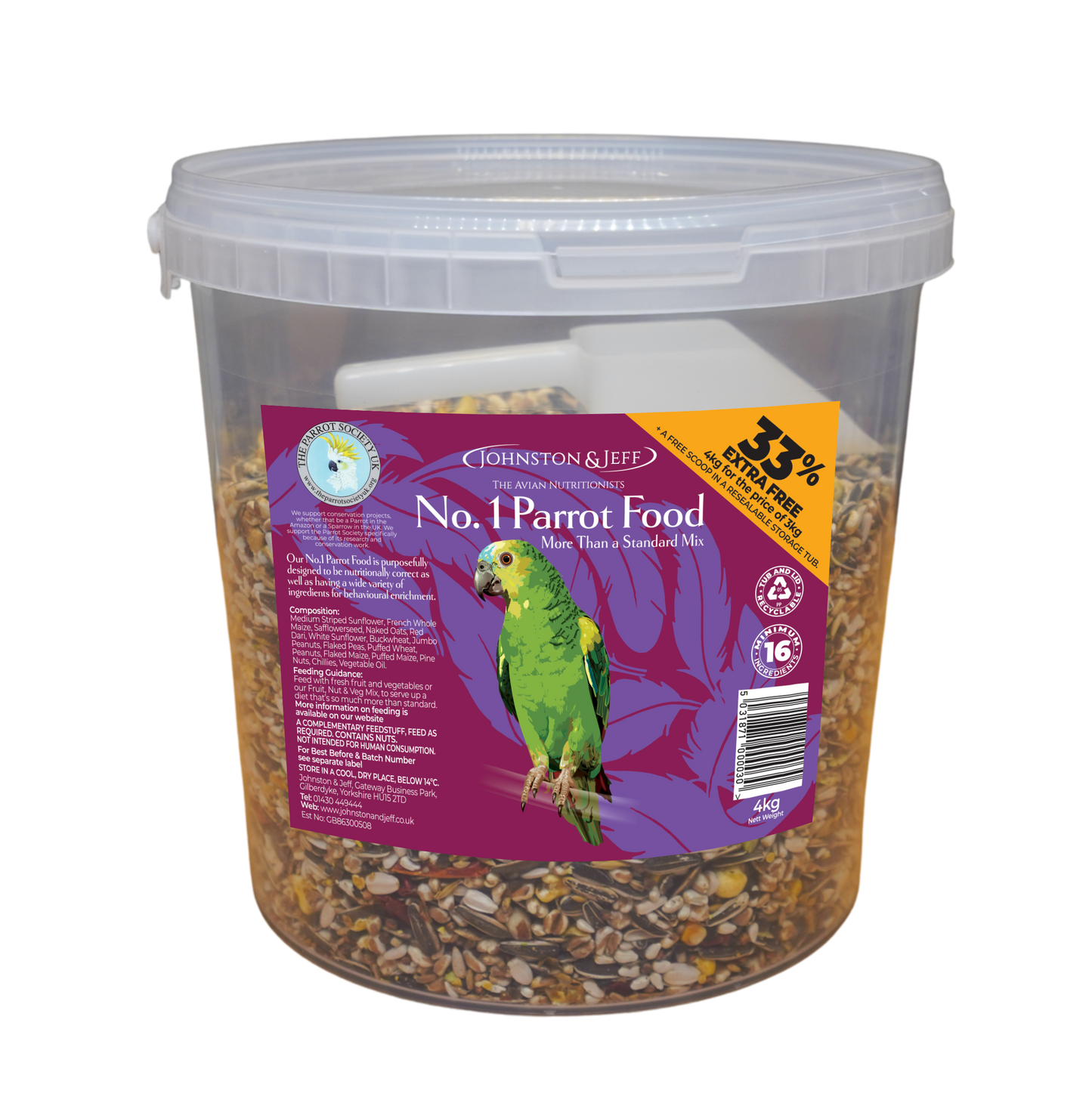 Johnston & Jeff No 1 Parrot Food