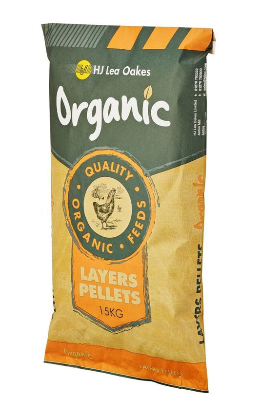 HJ Lea Oakes Organic Layers Pellets 15kg - Free P & P