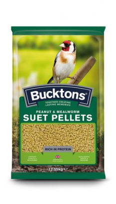 Bucktons Peanut Mealworm/Insect Suet Pellets 12.55kg