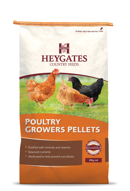 Heygates Poultry Grower Pellets 20kg - FREE P&P