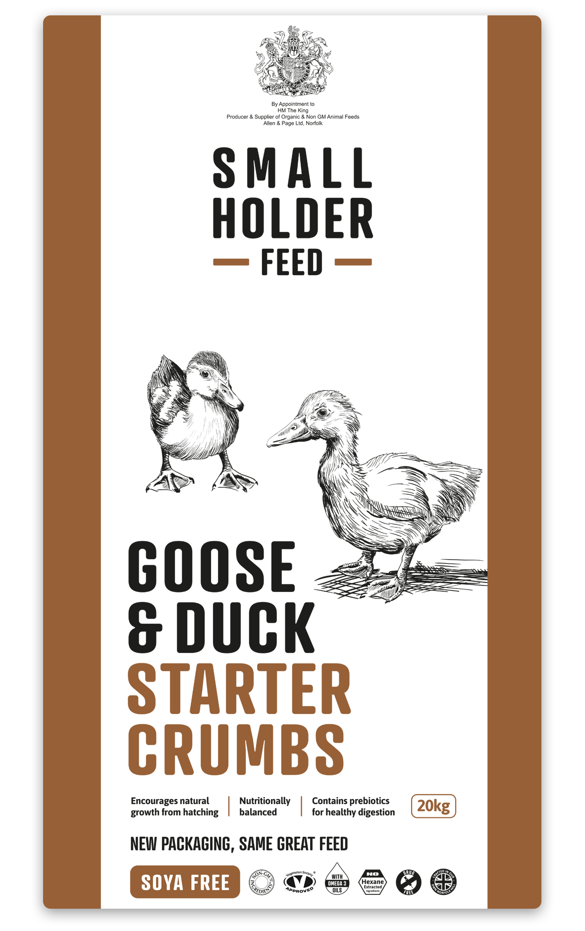 Allen &amp; Page Smallholder Duck Starter Crumbs 20kg