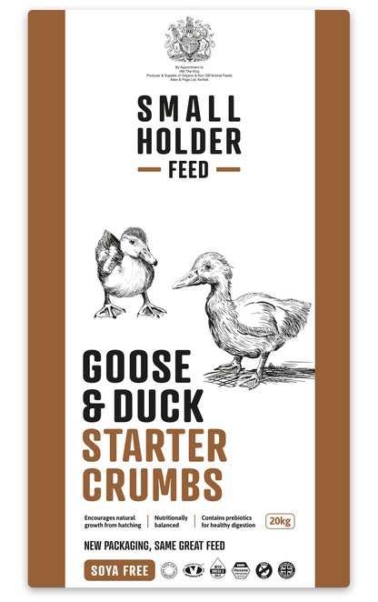 Allen &amp; Page Smallholder Duck Starter Crumbs 20kg
