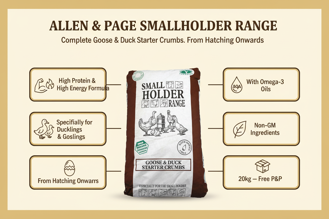 Allen & Page Duck Starter Crumbs Infographic