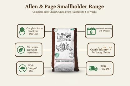 Allen & Page Smallholder Baby Chick Crumbs Infographic