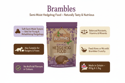 Brambles Semi-Moist Hedgehog Food Infographic