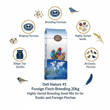 Deli Nature 41 Foreign Finch Breeding Infographic