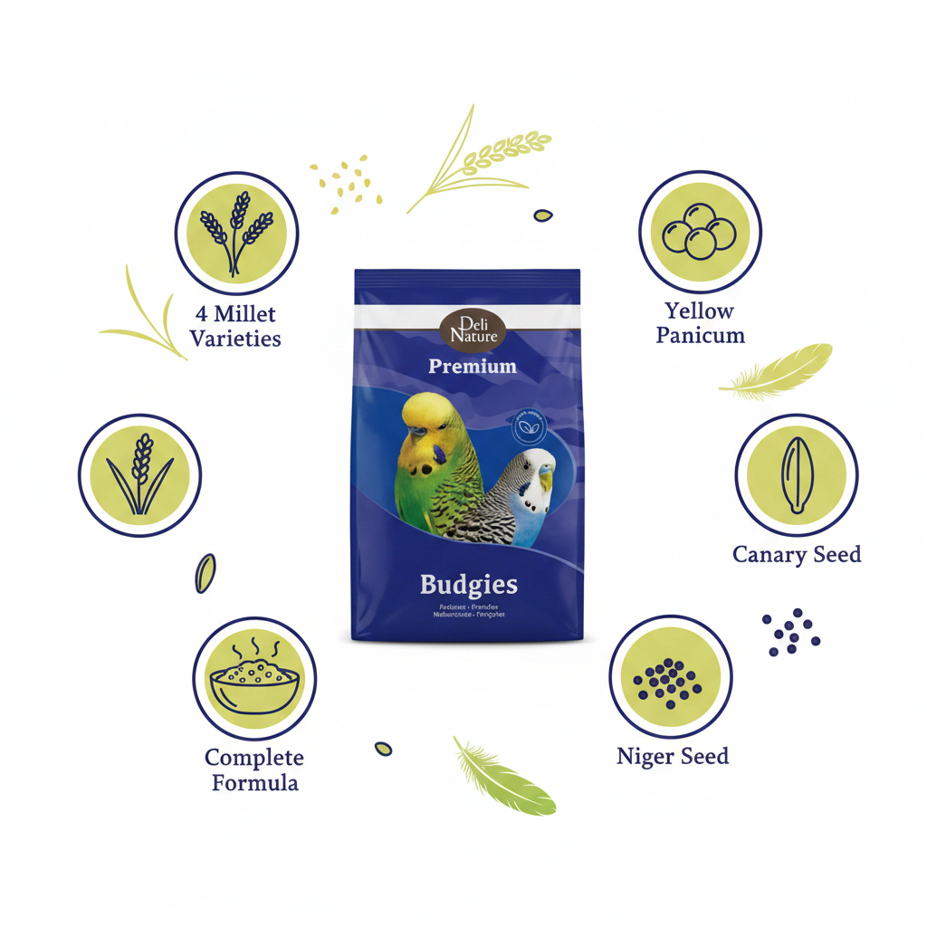Deli Nature Premium Budgie Infographic