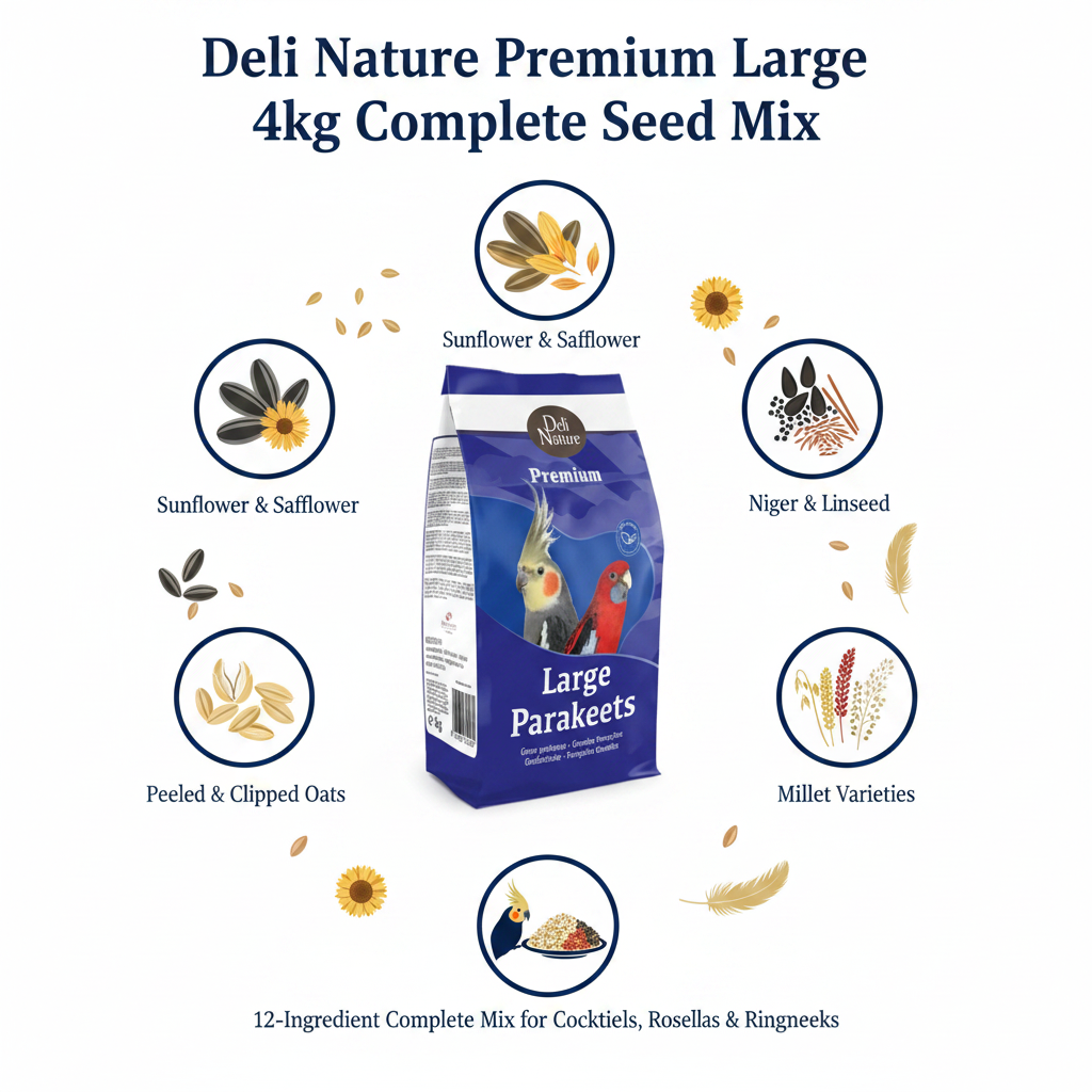 Deli Nature Premium Large Parakeet Infographic