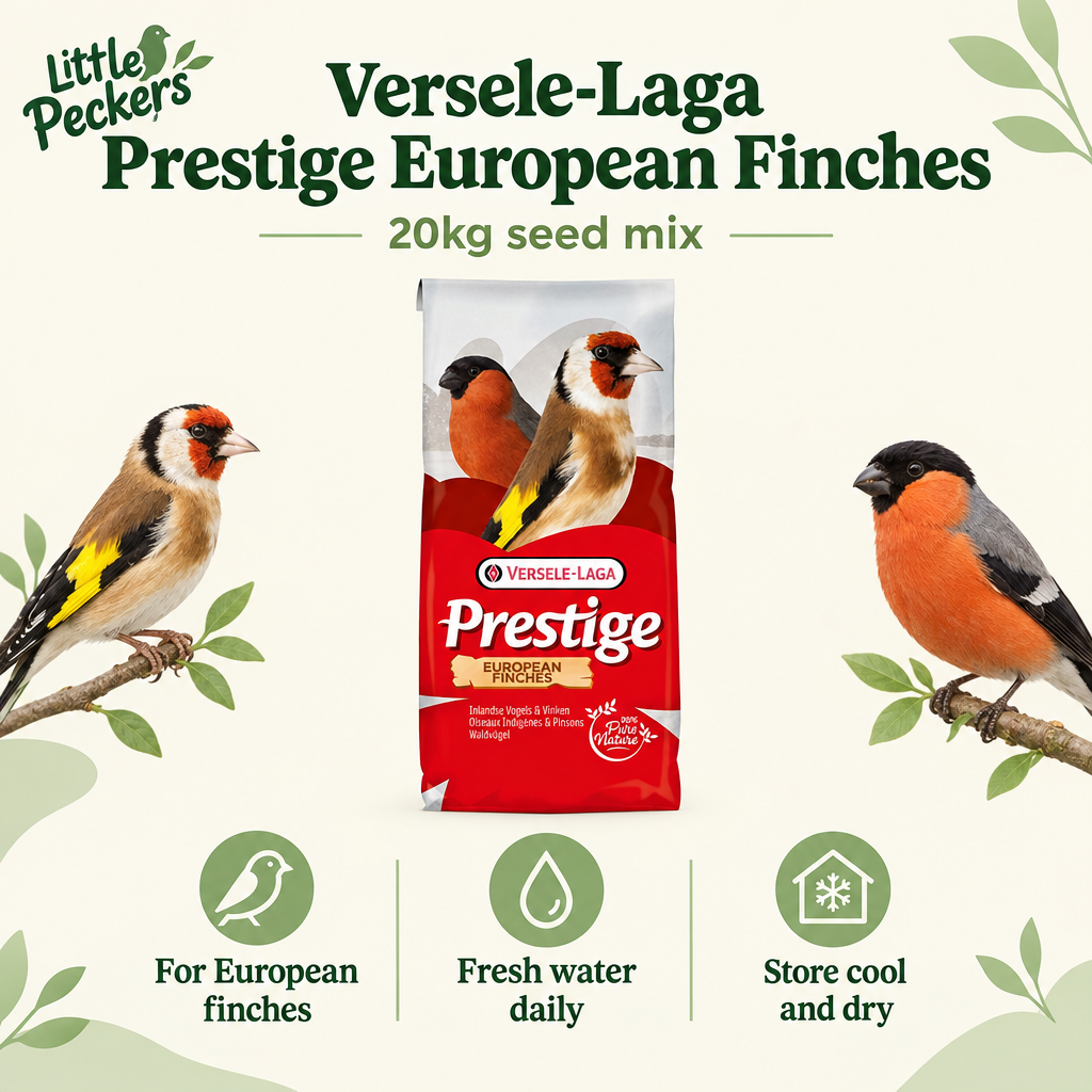 European Finches infographic using the matching product packshot