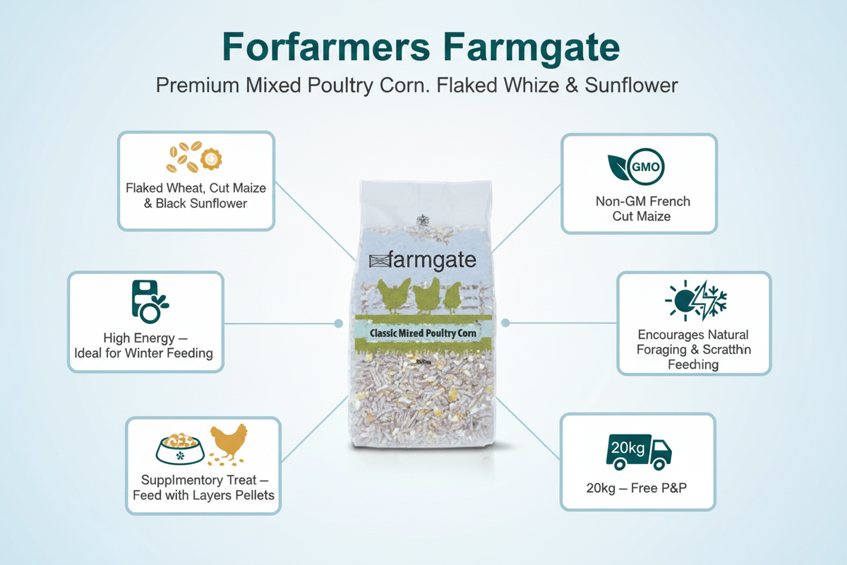 Forfarmers Farmgate Classic Mixed Poultry Corn Infographic