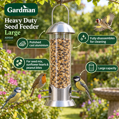 Gardman Heavy Duty Seed Feeder Large infographic