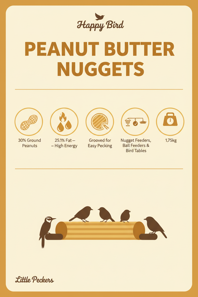 Happy Bird Peanut Butter Nuggets Infographic