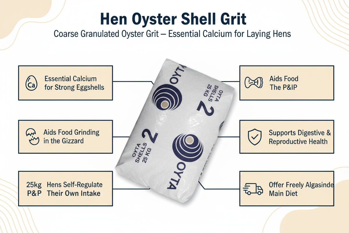 Hen Oyster Shell Grit Infographic