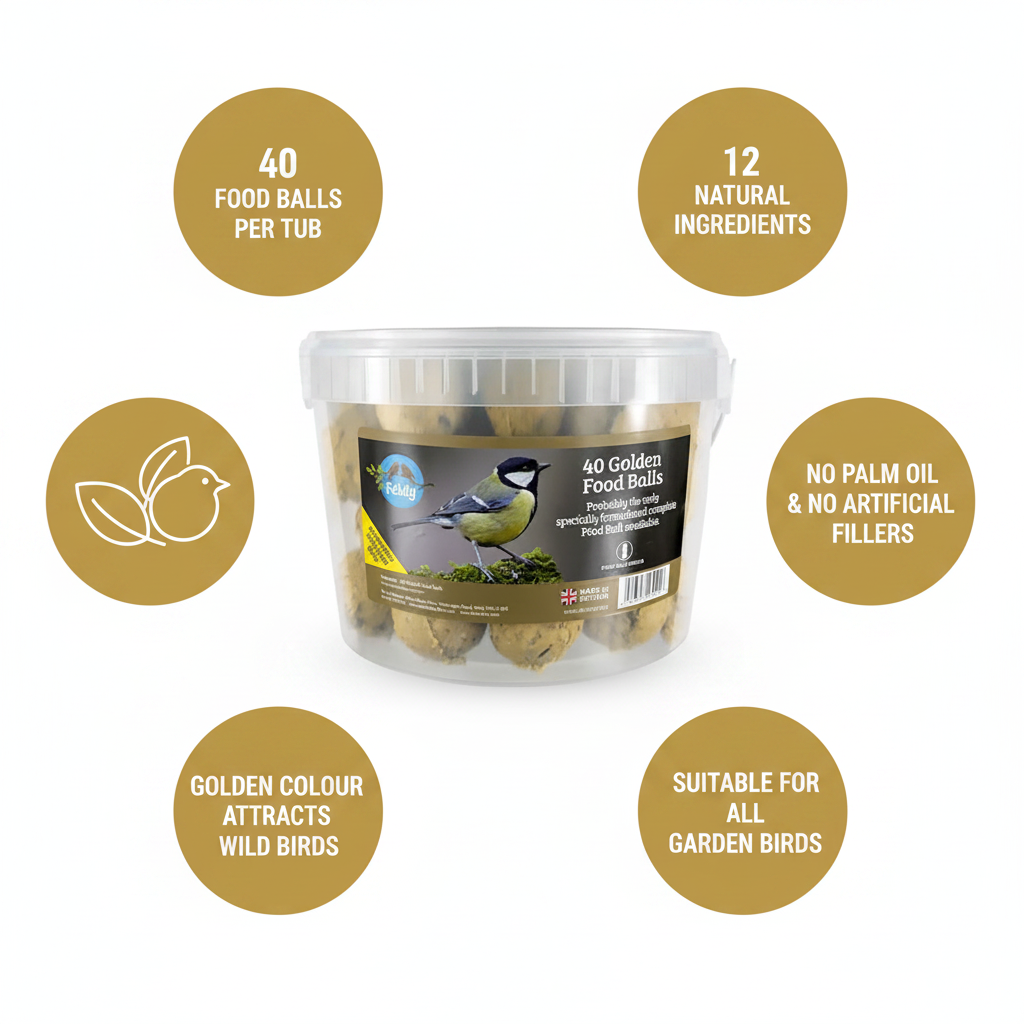 Feldy Golden Food Balls infographic