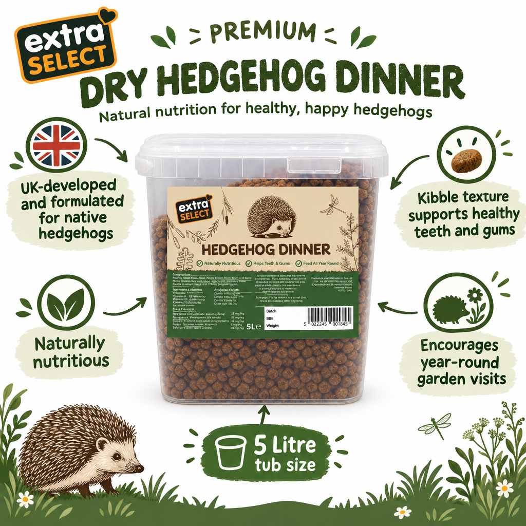 Infographic for Extra Select Premium Dry Hedgehog Dinner 5 Litre