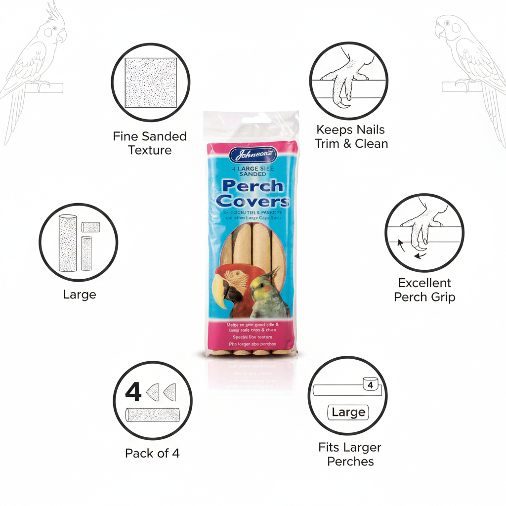Johnson's Cockatiel Perch Covers Large Infographic