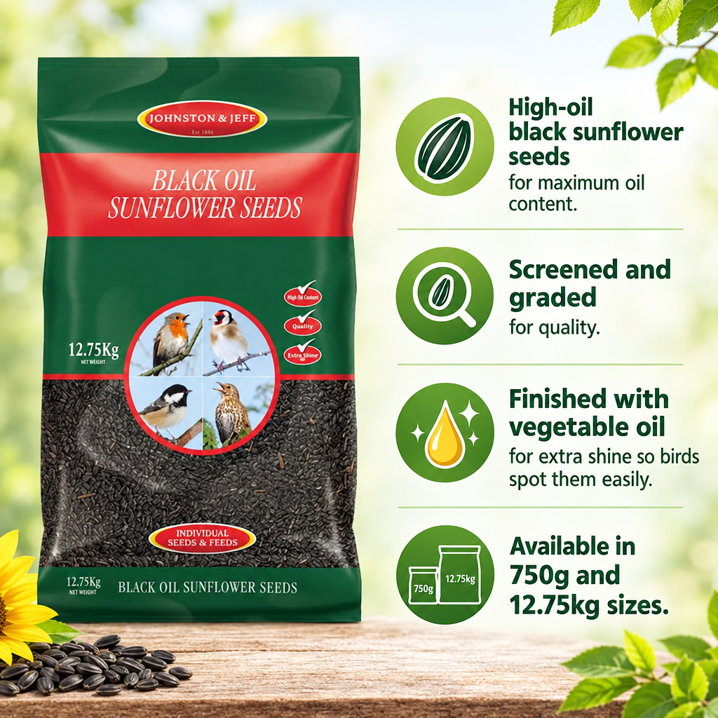 Johnston & Jeff Black Sunflower Seeds infographic