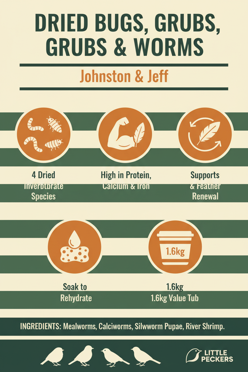 Johnston & Jeff Dried Bugs, Grubs & Worms Infographic