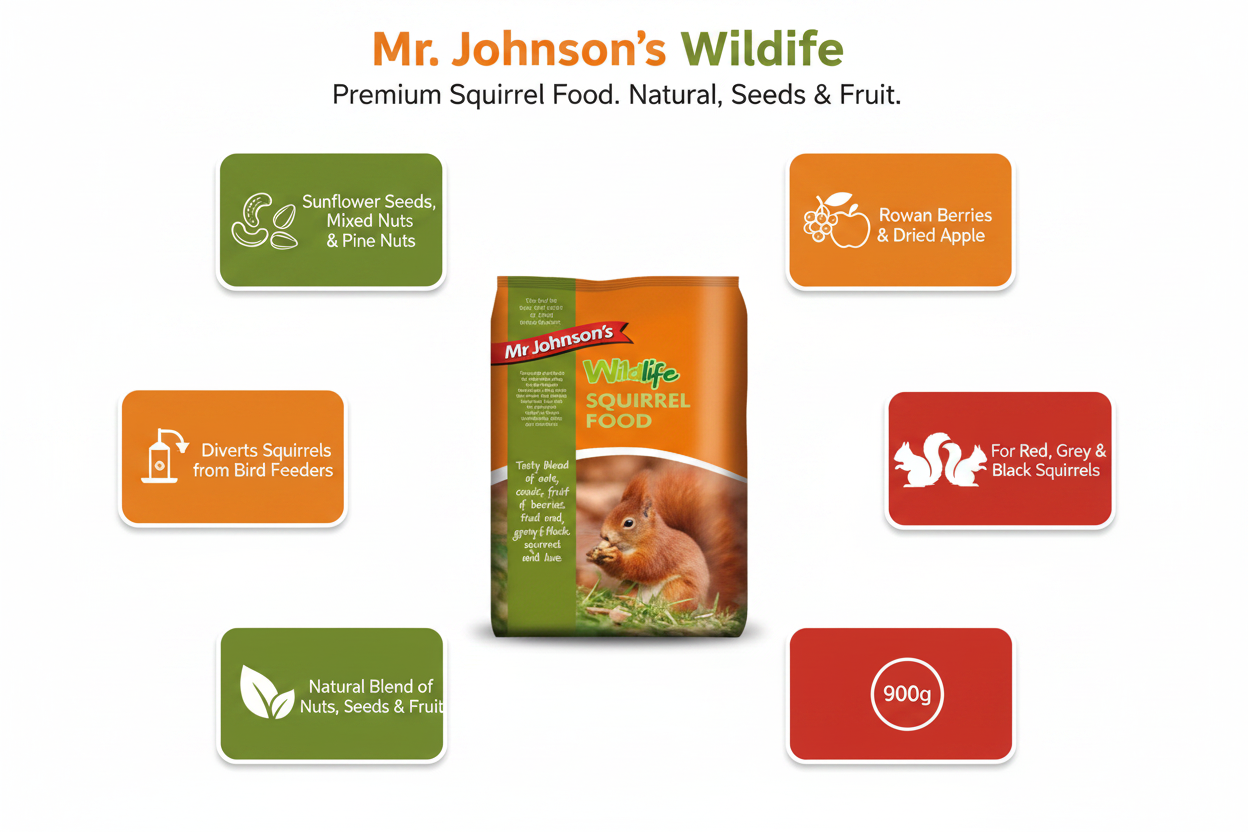 Mr Johnsons Wildlife Squirrel Food Infographic