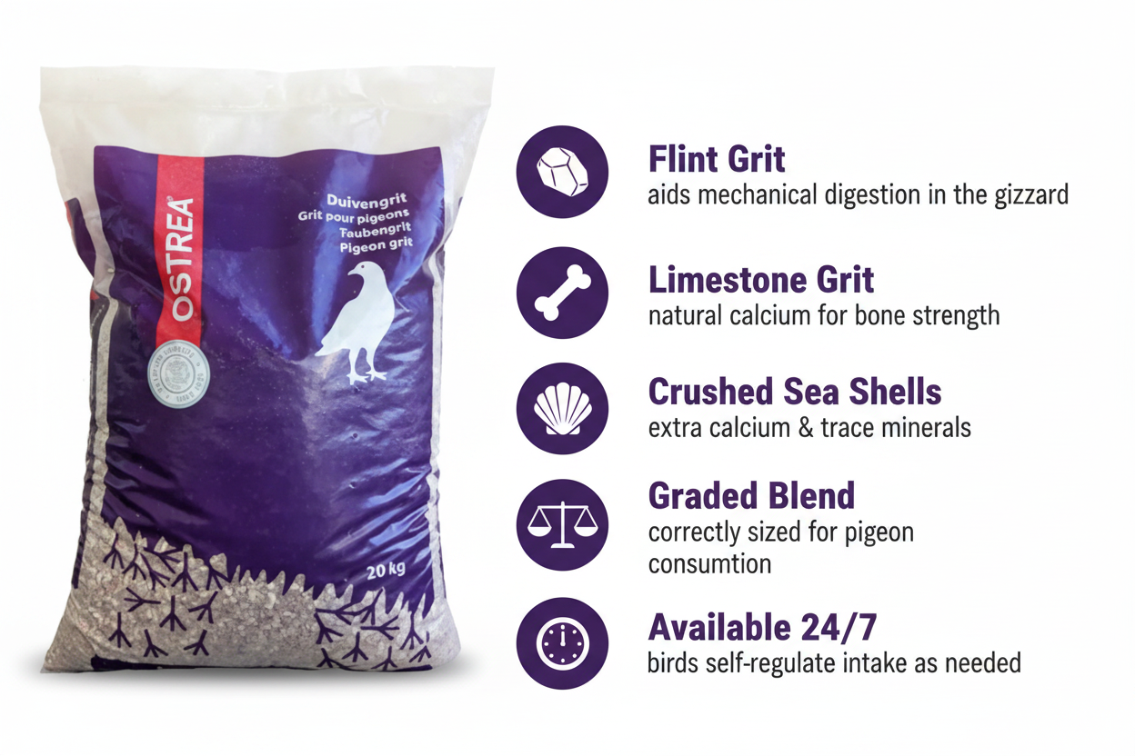 Ostrea Pigeon Grit Infographic