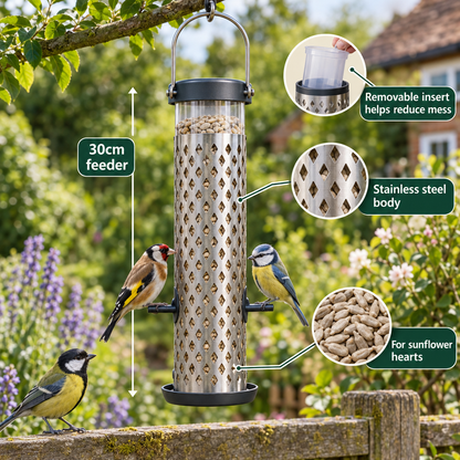 Peckish All Weather Sunflower Heart Feeder infographic