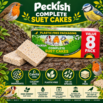 Peckish Complete Suet Cake 8 Pack Infographic
