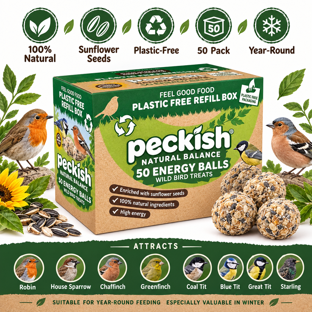 Peckish Natural Balance Energy Balls 50 Pack Infographic