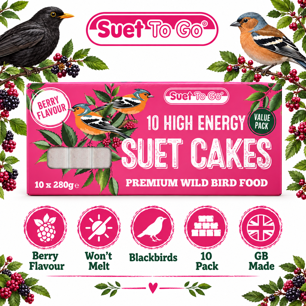 Suet To Go Berry Suet Blocks Pack of 10 Infographic