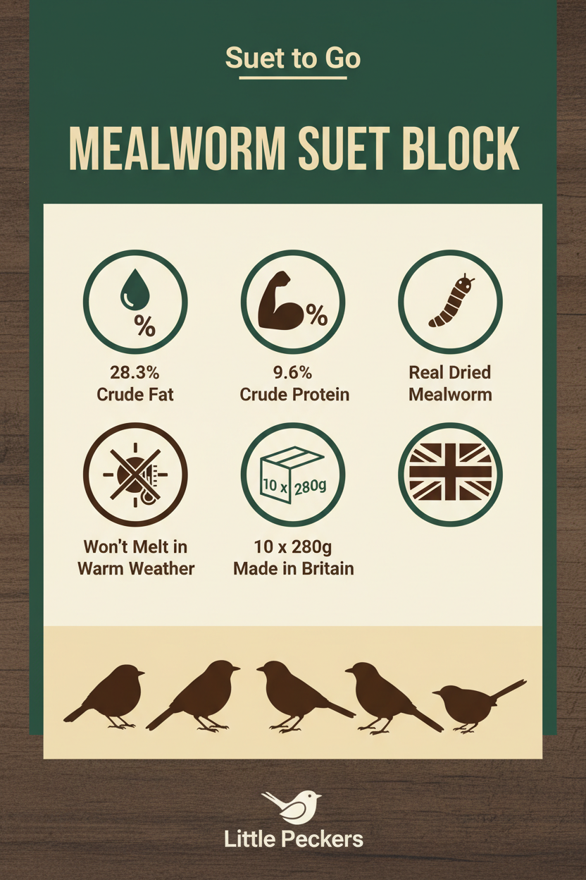 Suet To Go Mealworm Suet Block Infographic