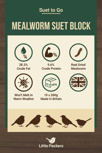 Suet To Go Mealworm Suet Block Infographic