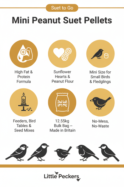 Suet to Go Mini Peanut Suet Pellets Infographic